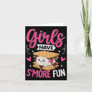 Camping Smores Girls Have Smore Fun Cute Kawaii Sm Card