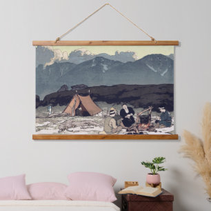 Camping Southern Japan Alps Yoshida Hiroshi 1928  Hanging Tapestry