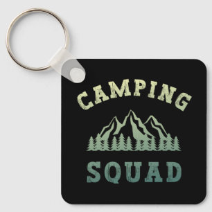 Camping Squad Camping Trip Mountains Outdoors Keychain