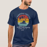 Camping Squad Family Matching Dad Retro T-Shirt<br><div class="desc">Going on a family camping vacation? Customize these camping retro camp shirts for the whole family by adding your family name or custom text, and year of the adventure. I hope it’s not just about the cool design that caught your eye but the fact you’ll never find it in a...</div>