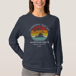 Camping Squad Family Matching Mom Retro T-Shirt