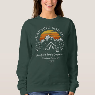 Camping Squad Retro Family Matching Mom Camp Sweatshirt