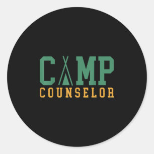 Camping Summer Camp Counsellor Staff Director Camp Classic Round Sticker