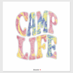 Camping Summer Girls Camp Life Tie-Die Retro 