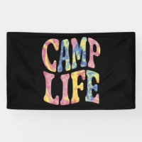 Camping Summer Girls Camp Life Tie-Die Retro