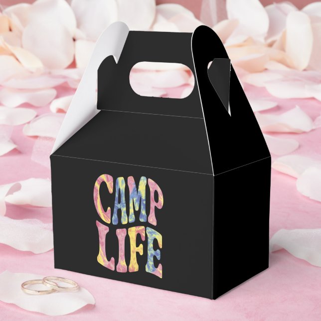 Camping Summer Girls Camp Life Tie-Die Retro  Favor Box (Wedding)