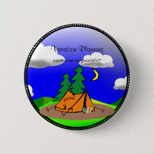 Camping Template Button/Lapel Pin