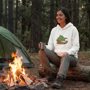 Camping Tent and Campfire Outdoor Adventure  Hoodie