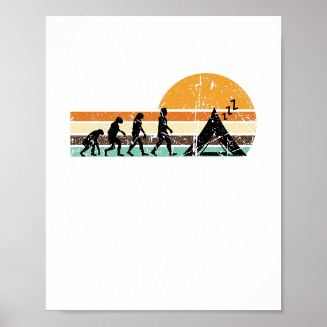Camping Tent Camping Retro Poster (Front)