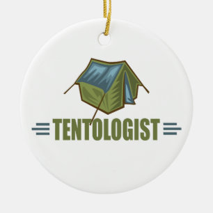 Camping, Tent Ceramic Ornament