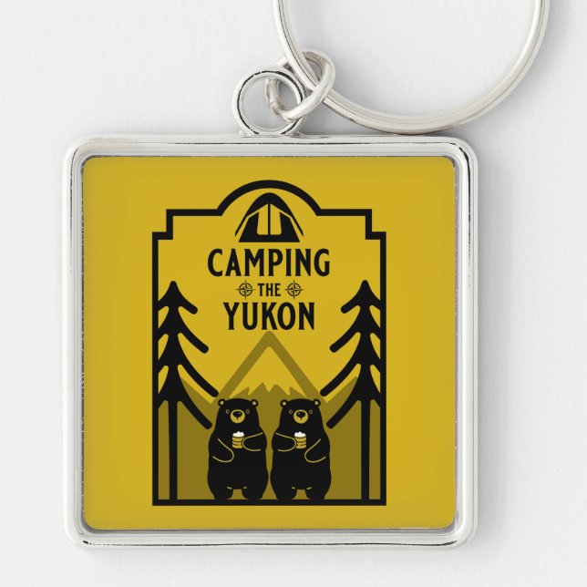 Camping The Yukon River Canada Keychain (Front)