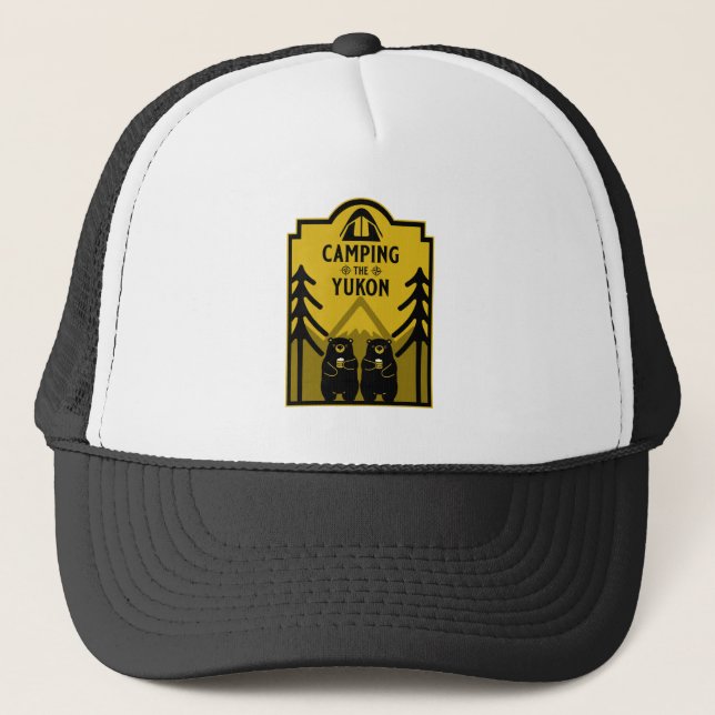 Camping The Yukon River Canada Trucker Hat (Front)