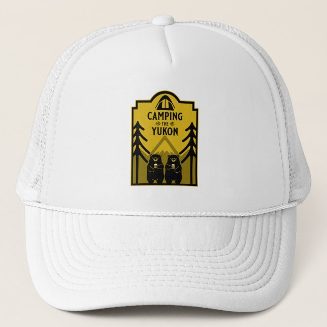 Camping The Yukon River Canada Trucker Hat (Front)