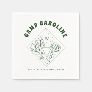 Camping Theme Bachelorette Party Napkin