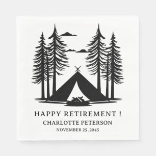 Camping Theme Retirement Party Napkins