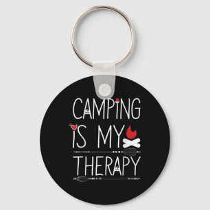 Camping Therapy Outdoor For A Camper Kinda Teen Gi Keychain