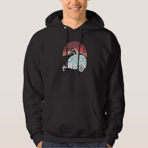 Camping Trailer Camper Van Hiking Sunny Hiker Hoodie