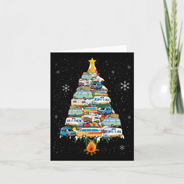 Camping Tree Lover Gift Co. Camper Christmas Tree  Card (Front)