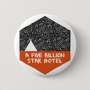 Camping under the stars 2 inch round button