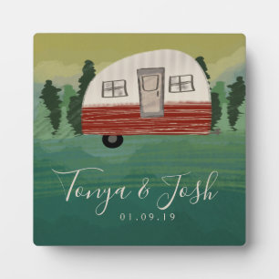 Camping Vintage Camper Bridal Shower Getaway  Plaque