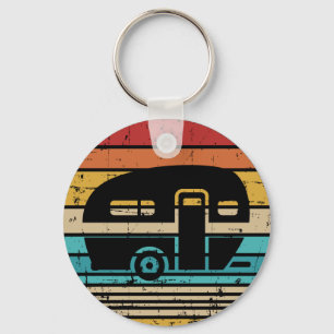 Camping vintage Caravan trailer Keychain