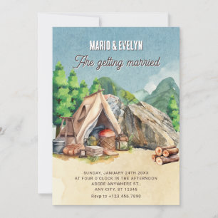 Camping wedding invitation