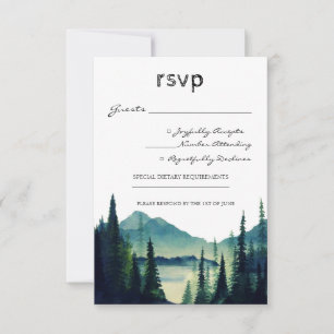 Camping Wedding RSVP Card