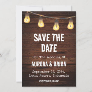 camping wedding save the date cards