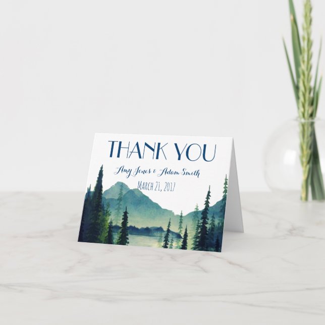 Camping Wedding - Thankyou Note Thank You Card (Front)