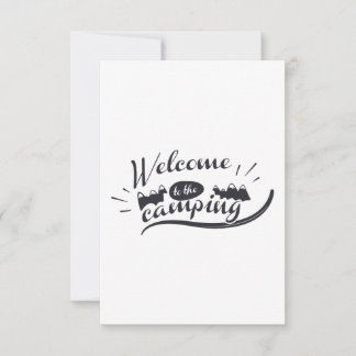 Camping welcome thank you card