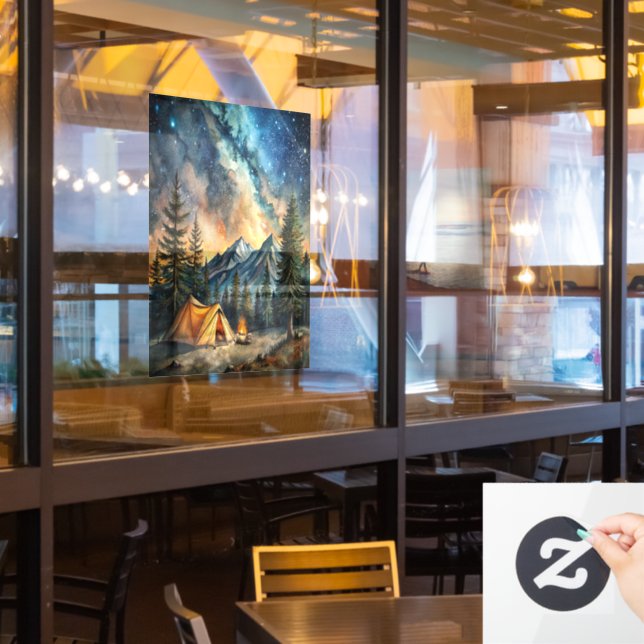Camping Window Cling (Restaurant Window)