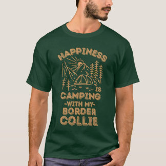 Camping with bordercollie gift T-Shirt