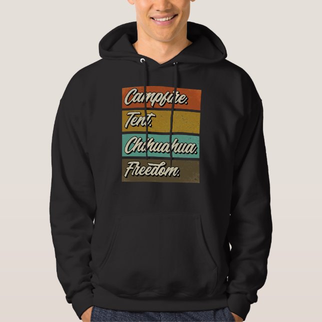 Camping With My Chihuahua Dog Hoodie (Front)