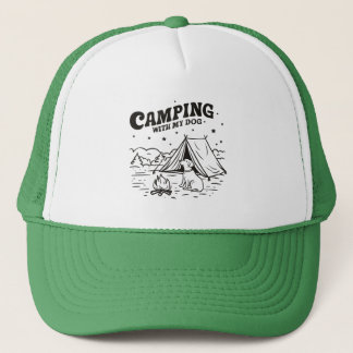 Camping with My Dog – Retro Trucker Hat