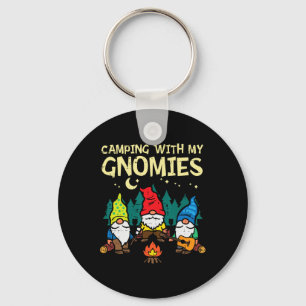 Camping With My Gnomies Funny Camper Gnomes Men Wo Keychain
