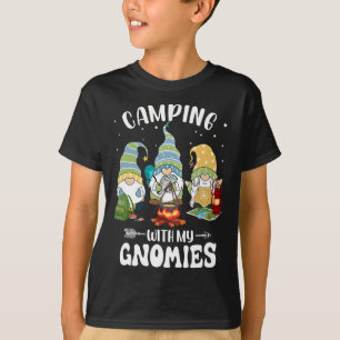 Camping With My Gnomies Funny Gnome Camp  T-Shirt