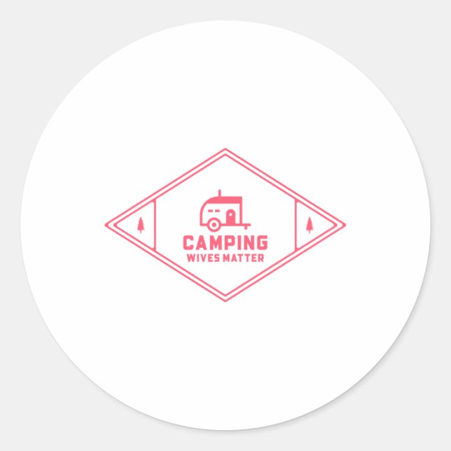 Camping Wives - Pink Sticker  (Front)