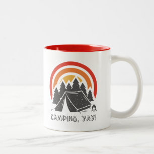 Camping, Yay! Two-Tone Coffee Mug
