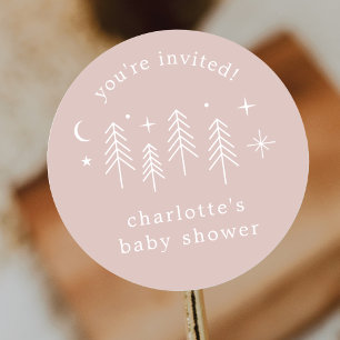 Camping You're Invited Classic Round Sticker