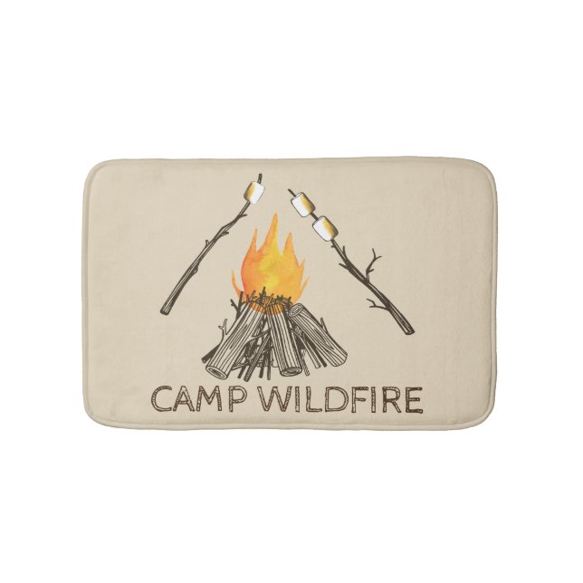 Campire avec griller le tapis de bain de guimauves (Devant)