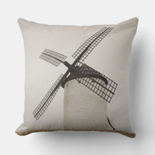 Campo de Criptana, antique La Mancha windmills 3 Throw Pillow