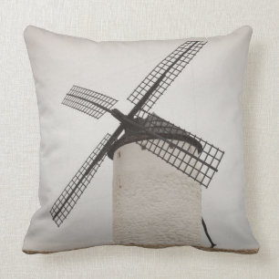Campo de Criptana, antique La Mancha windmills Throw Pillow