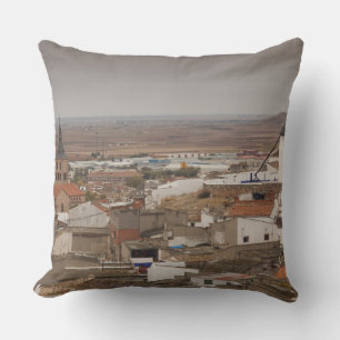Campo de Criptana, antique La Mancha windmills Throw Pillow
