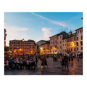 Campo de' Fiori Rome Poster parfait   Coucher de s