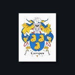 Campos Family Crest Canvas Print<br><div class="desc">Campos Coat of Arms</div>
