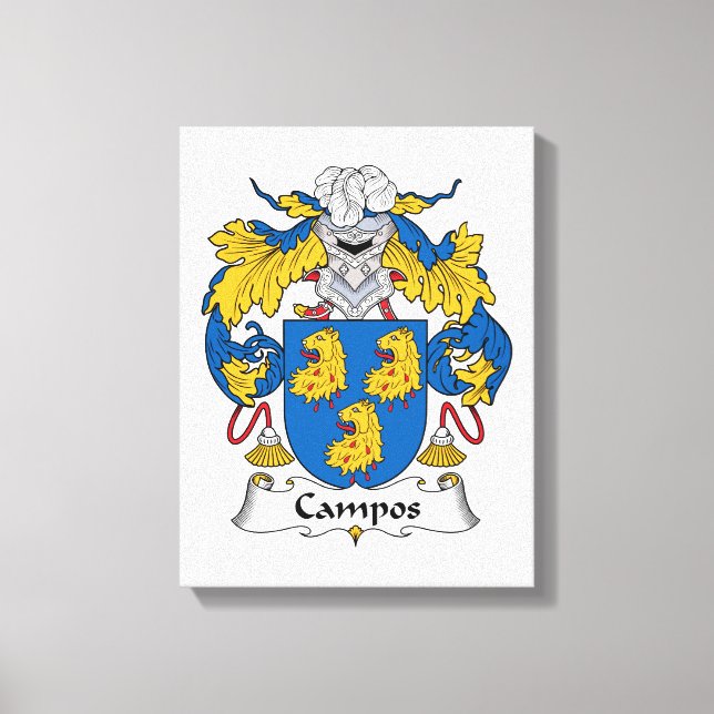 Campos Family Crest Canvas Print (Front)
