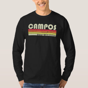 Campos Surname Retro Vintage 80s 90s Birthday Reun T-Shirt