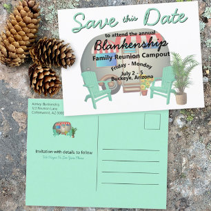 Campout Family Reunion Save The Date Template