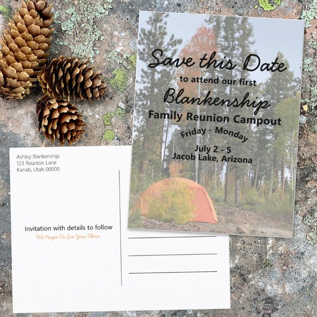 Campout Family Reunion Save The Date Template (Creator Uploaded)