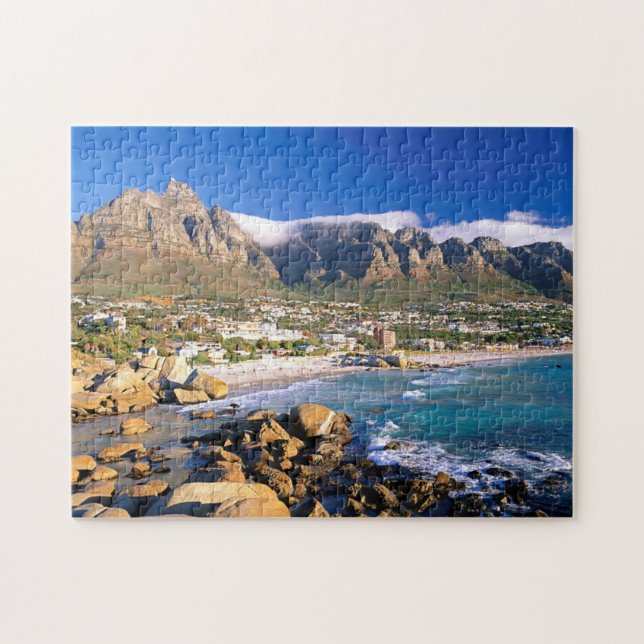 Camps Bay Beach And The Twelve Apostles Range Jigsaw Puzzle (Horizontal)